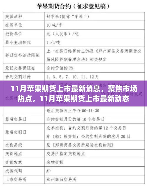 11月蘋果期貨上市最新動(dòng)態(tài)與市場(chǎng)熱點(diǎn)聚焦