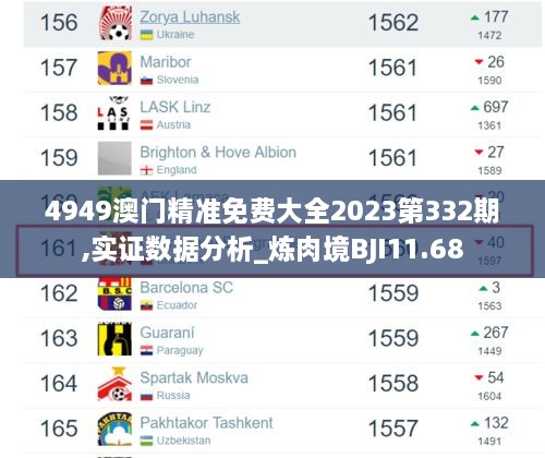 4949澳門(mén)精準(zhǔn)免費(fèi)大全2023第332期,實(shí)證數(shù)據(jù)分析_煉肉境BJI11.68