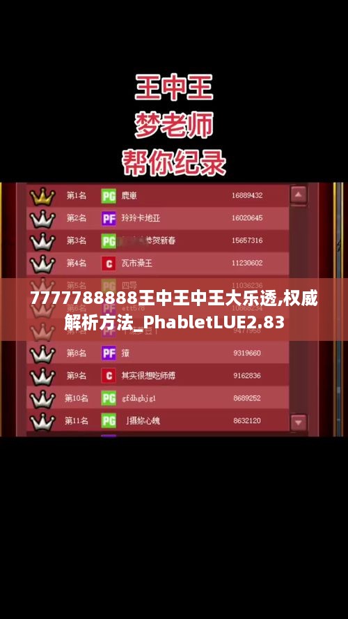 7777788888王中王中王大樂(lè)透,權(quán)威解析方法_PhabletLUE2.83