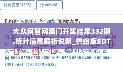 大眾網(wǎng)官網(wǎng)澳門開獎結(jié)果332期,統(tǒng)計信息解析說明_供給版EDT11.94