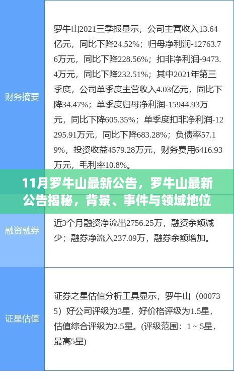 羅牛山最新公告深度解讀，背景、事件與領(lǐng)域地位揭秘