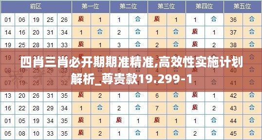 四肖三肖必開期期準(zhǔn)精準(zhǔn),高效性實(shí)施計劃解析_尊貴款19.299-1