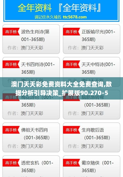澳門(mén)天天彩免費(fèi)資料大全免費(fèi)查詢,數(shù)據(jù)分析引導(dǎo)決策_(dá)擴(kuò)展版90.270-5