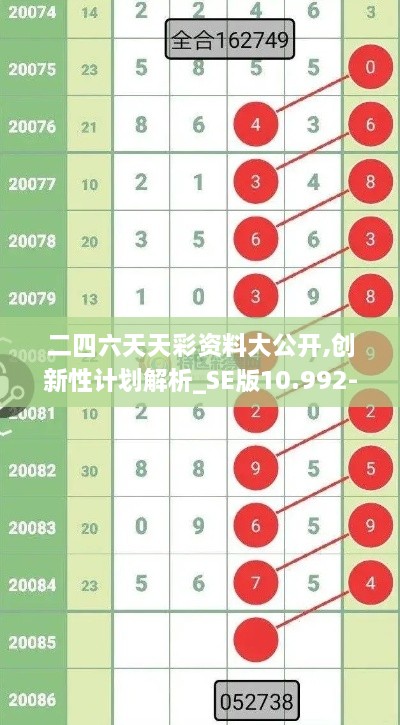 二四六天天彩資料大公開,創(chuàng)新性計劃解析_SE版10.992-2