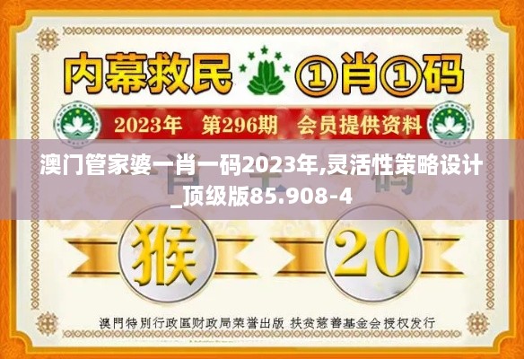 澳門管家婆一肖一碼2023年,靈活性策略設計_頂級版85.908-4