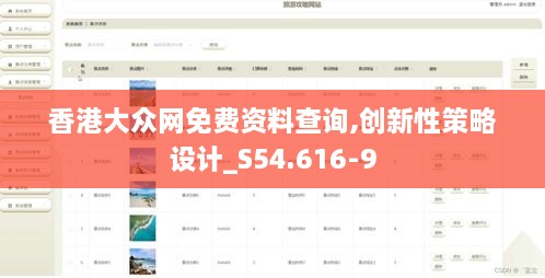 香港大眾網(wǎng)免費資料查詢,創(chuàng)新性策略設計_S54.616-9