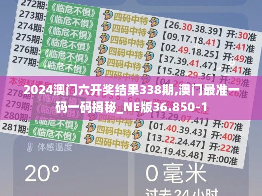 2024澳門六開獎(jiǎng)結(jié)果338期,澳門最準(zhǔn)一碼一碼揭秘_NE版36.850-1