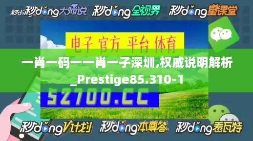 一肖一碼一一肖一子深圳,權(quán)威說明解析_Prestige85.310-1