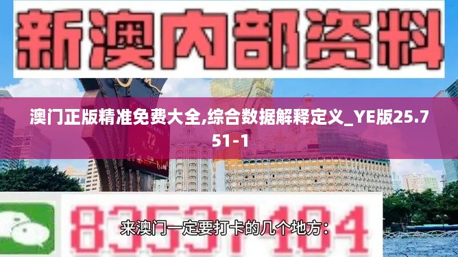 澳門正版精準(zhǔn)免費(fèi)大全,綜合數(shù)據(jù)解釋定義_YE版25.751-1
