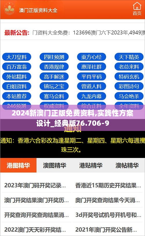 2024新澳門正版免費(fèi)資料,實(shí)踐性方案設(shè)計(jì)_經(jīng)典版76.706-9