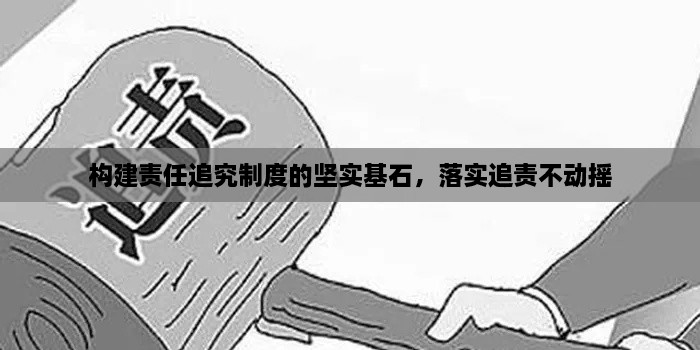 構(gòu)建責(zé)任追究制度的堅(jiān)實(shí)基石，落實(shí)追責(zé)不動(dòng)搖