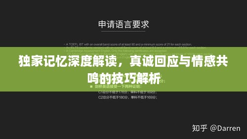 獨(dú)家記憶深度解讀，真誠(chéng)回應(yīng)與情感共鳴的技巧解析