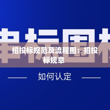 招投標(biāo)規(guī)范及流程圖：招投標(biāo)規(guī)章 
