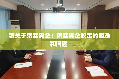 鎮(zhèn)關(guān)于落實惠企：落實惠企政策的困難和問題 