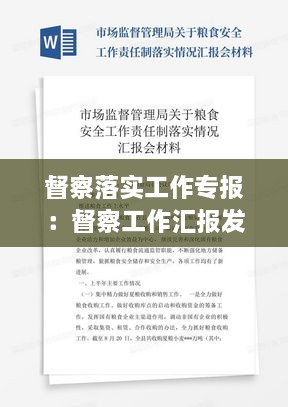 督察落實(shí)工作專報(bào)：督察工作匯報(bào)發(fā)言稿 