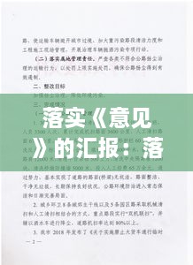 落實(shí)《意見(jiàn)》的匯報(bào)：落實(shí)意見(jiàn)的實(shí)施方案 