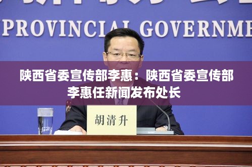 陜西省委宣傳部李惠：陜西省委宣傳部李惠任新聞發(fā)布處長 