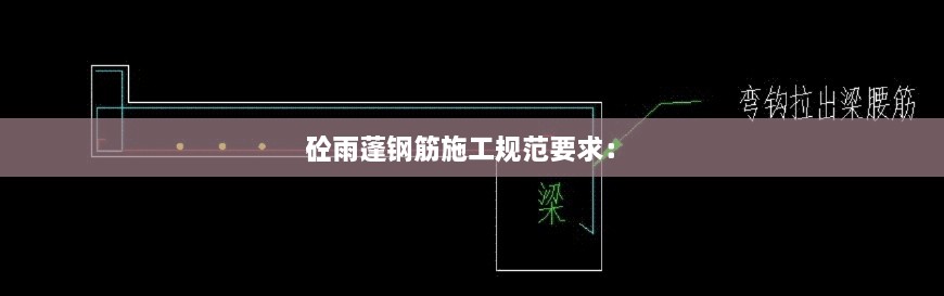 砼雨蓬鋼筋施工規(guī)范要求： 