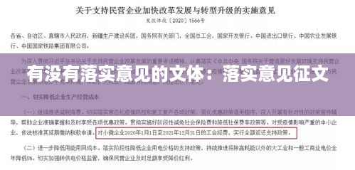 有沒有落實(shí)意見的文體：落實(shí)意見征文 