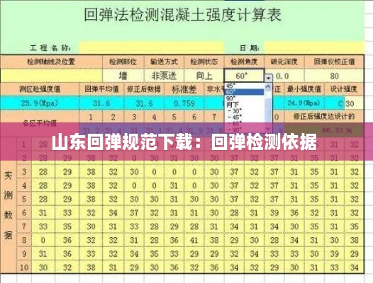 山東回彈規(guī)范下載：回彈檢測(cè)依據(jù) 