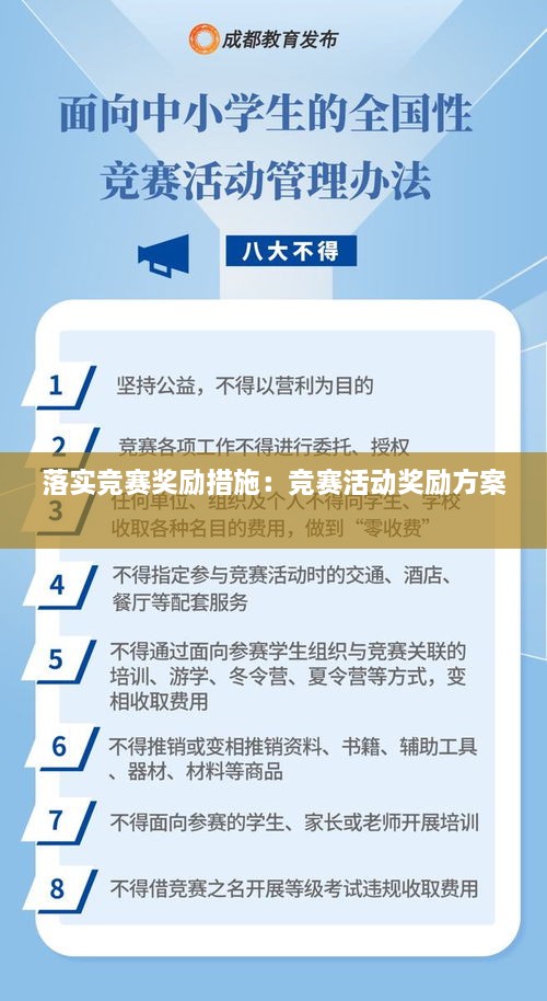 落實競賽獎勵措施：競賽活動獎勵方案 
