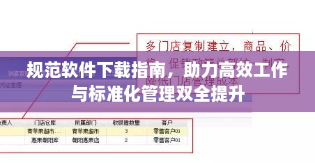 規(guī)范軟件下載指南，助力高效工作與標準化管理雙全提升