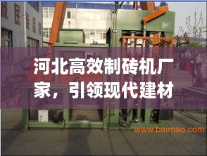 河北高效制磚機(jī)廠家，引領(lǐng)現(xiàn)代建材制造革新力量