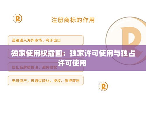 獨家使用權插畫：獨家許可使用與獨占許可使用 