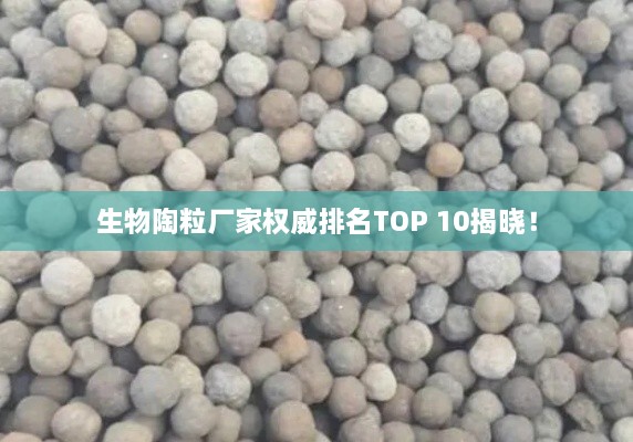 生物陶粒廠家權威排名TOP 10揭曉！