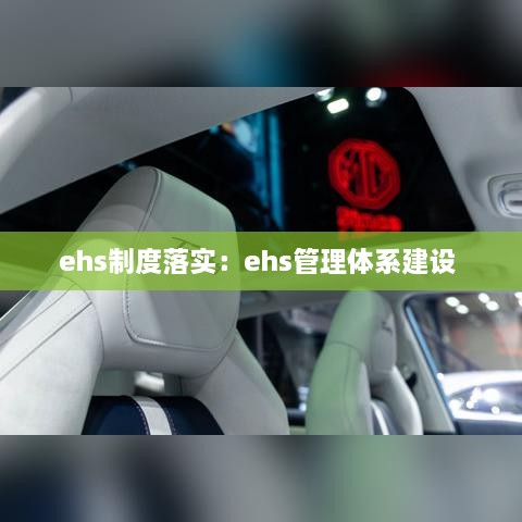 ehs制度落實：ehs管理體系建設(shè) 