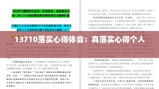 13710落實(shí)心得體會：真落實(shí)心得個(gè)人 