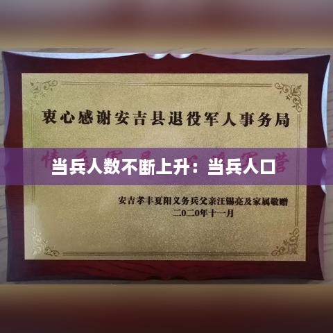 當(dāng)兵人數(shù)不斷上升：當(dāng)兵人口 