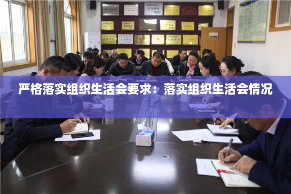 嚴(yán)格落實組織生活會要求：落實組織生活會情況 