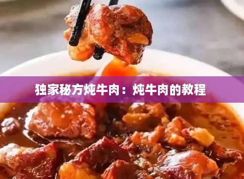 獨家秘方燉牛肉：燉牛肉的教程 
