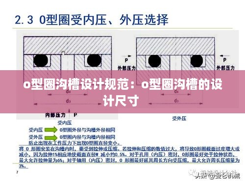 o型圈溝槽設計規(guī)范：o型圈溝槽的設計尺寸 