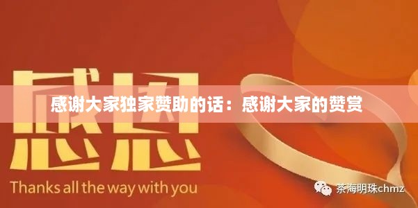 感謝大家獨(dú)家贊助的話：感謝大家的贊賞 