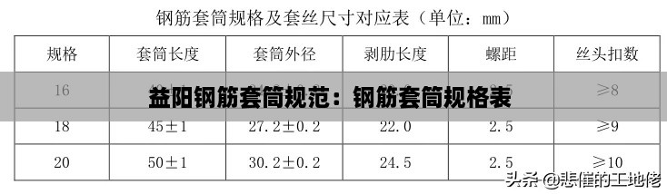 益陽(yáng)鋼筋套筒規(guī)范：鋼筋套筒規(guī)格表 