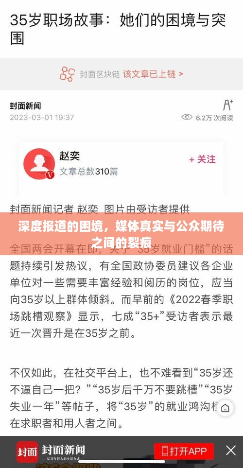 深度報道的困境，媒體真實與公眾期待之間的裂痕