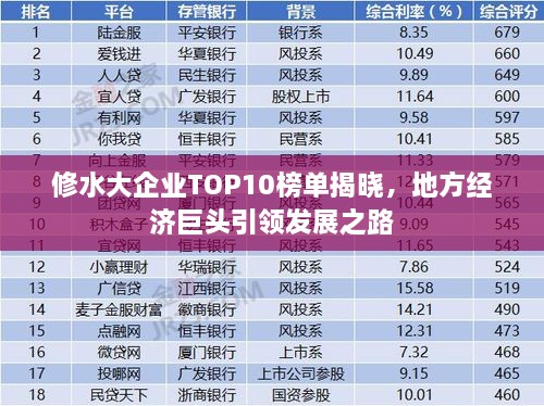 修水大企業(yè)TOP10榜單揭曉，地方經(jīng)濟(jì)巨頭引領(lǐng)發(fā)展之路