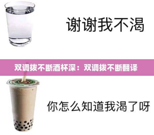 雙調(diào)撥不斷酒杯深：雙調(diào)撥不斷翻譯 