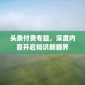 頭條付費(fèi)專題，深度內(nèi)容開(kāi)啟知識(shí)新疆界