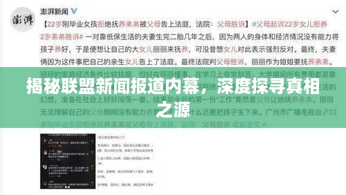 揭秘聯(lián)盟新聞報(bào)道內(nèi)幕，深度探尋真相之源