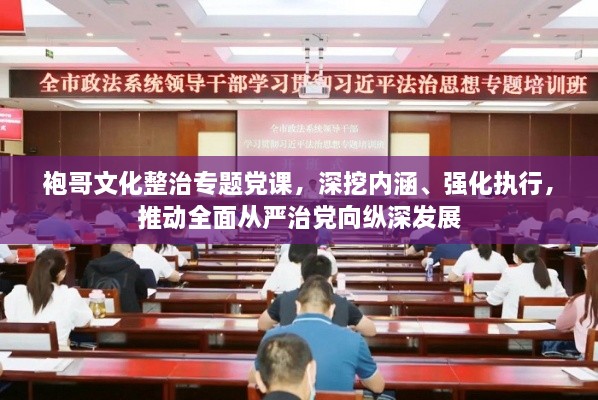 袍哥文化整治專題黨課，深挖內(nèi)涵、強化執(zhí)行，推動全面從嚴治黨向縱深發(fā)展
