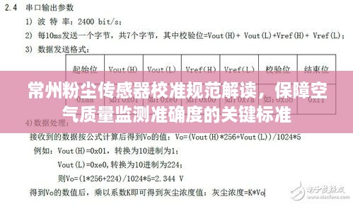 常州粉塵傳感器校準規(guī)范解讀，保障空氣質(zhì)量監(jiān)測準確度的關(guān)鍵標準