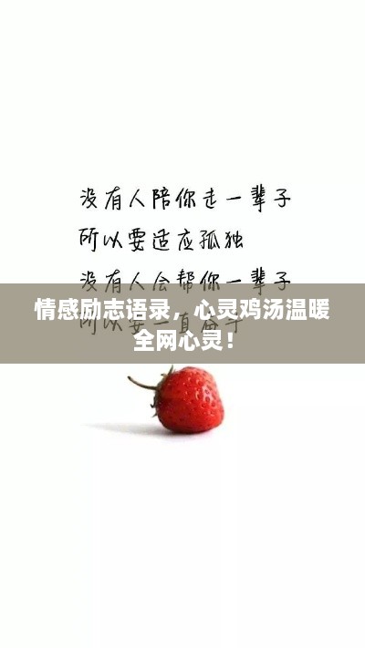 情感勵志語錄，心靈雞湯溫暖全網(wǎng)心靈！