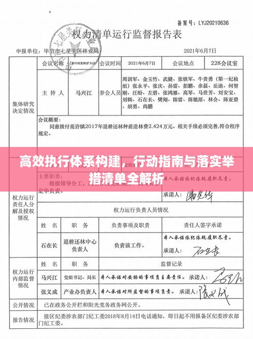 高效執(zhí)行體系構(gòu)建，行動(dòng)指南與落實(shí)舉措清單全解析