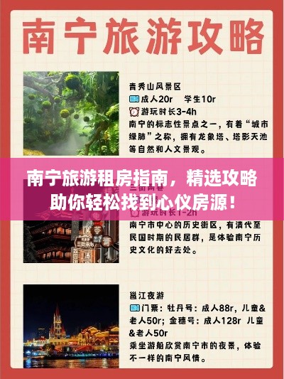 南寧旅游租房指南，精選攻略助你輕松找到心儀房源！
