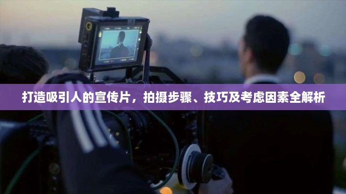打造吸引人的宣傳片，拍攝步驟、技巧及考慮因素全解析