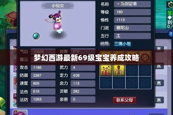 夢幻西游最新69級寶寶養(yǎng)成攻略