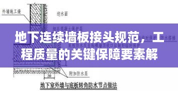 地下連續(xù)墻板接頭規(guī)范，工程質(zhì)量的關(guān)鍵保障要素解析